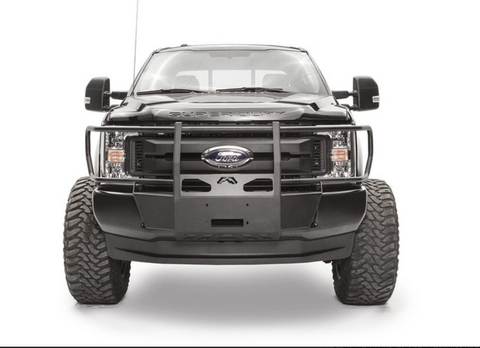 FORD SD FULL GRILL GUARD WINCH MOUNT MATTE BLACK